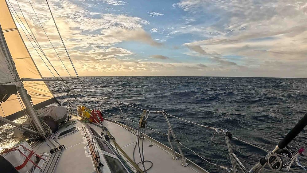 Segelyacht Rocinante auf See